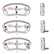 Load image into Gallery viewer, DBA 18-23 Hyundai Kona (w/A/T / 305mm Front Rotor) AWD Front SSEV Street Series Brake Pads - Installation View
