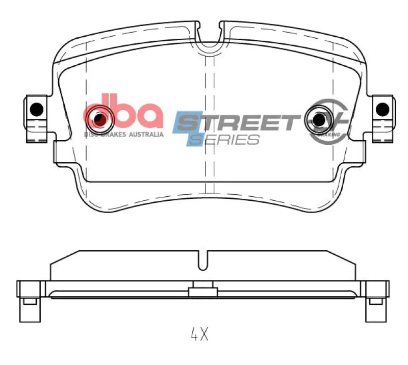 DBA 19-21 Audi A8 Quattro Rear SSEV Street Series Brake Pads - Installation View