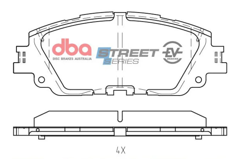 DBA 19-21 Lexus ES350 Front SSEV Street Series Brake Pads - Additional View 5