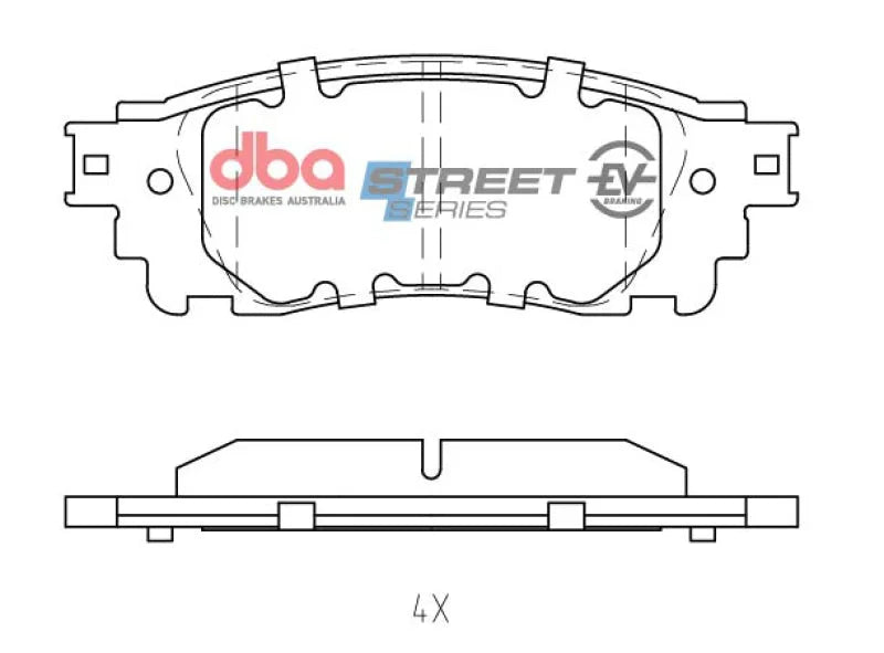 DBA 19-21 Lexus ES350 Rear SSEV Street Series Brake Pads - Additional View 6