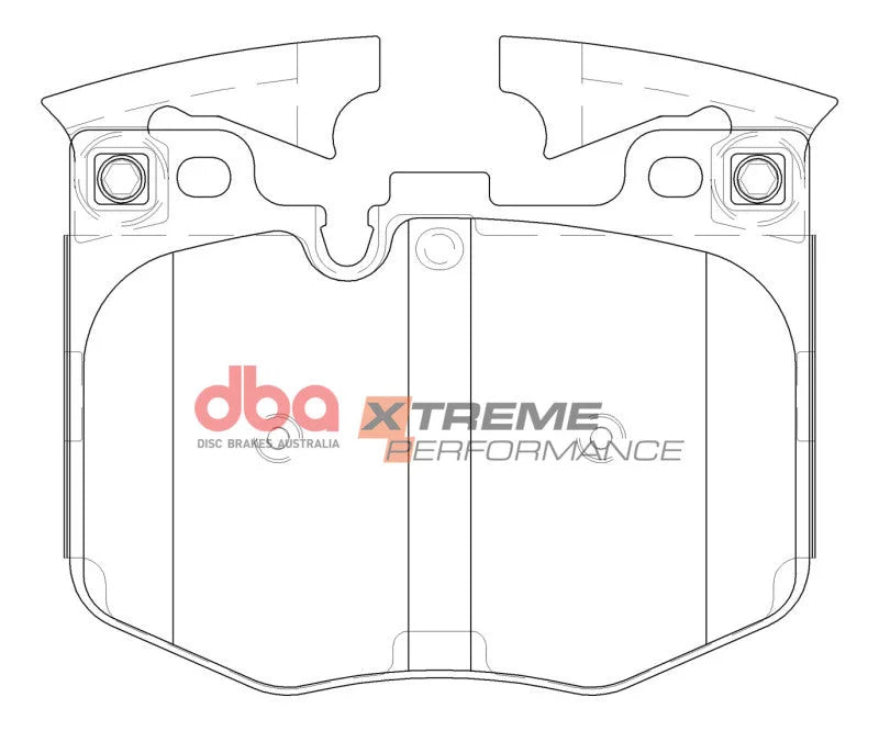DBA 19-22 BMW 330i (w/M Sport Brakes/348mm Front Rotor) Front XP Performance Brake Pads - Installation View