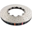 Load image into Gallery viewer, DBA 19+ Chevrolet Camaro ZL1 (w/ M6 Nuts) 5000 Series Cross Drilled &amp; Dimpled Brake Rotor - Main Product View