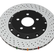Load image into Gallery viewer, DBA 19+ Chevrolet Camaro ZL1 (w/ M6 Nuts) 5000 Series Cross Drilled &amp; Dimpled Brake Rotor - Installation View