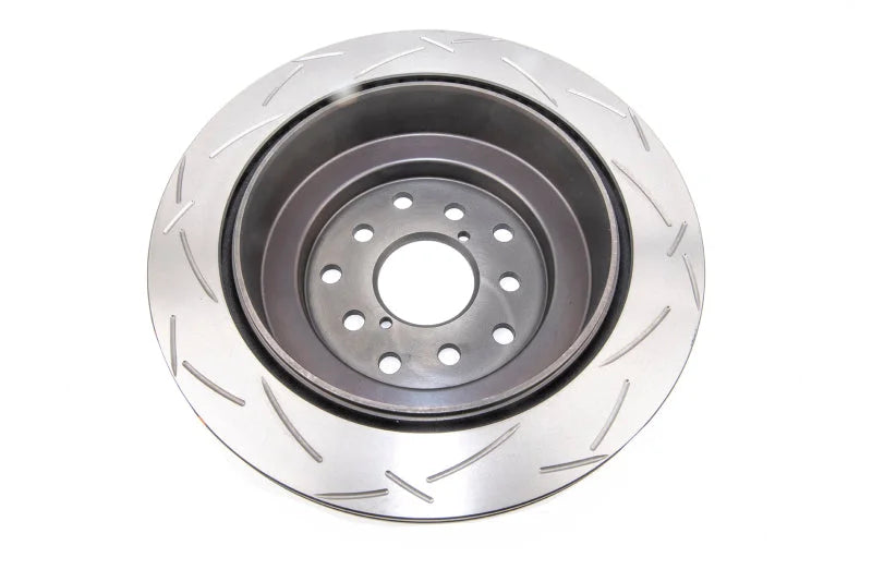 DBA 2001 Subaru Impreza WRX STI 10 Stud Hole Rear Slotted 4000 Series Uni-Directional Rotor - Side View