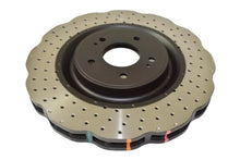 Load image into Gallery viewer, DBA 2003 Mitsubishi Lancer Evolution Front 4000 Series Drilled Wavey Rotor - Back View