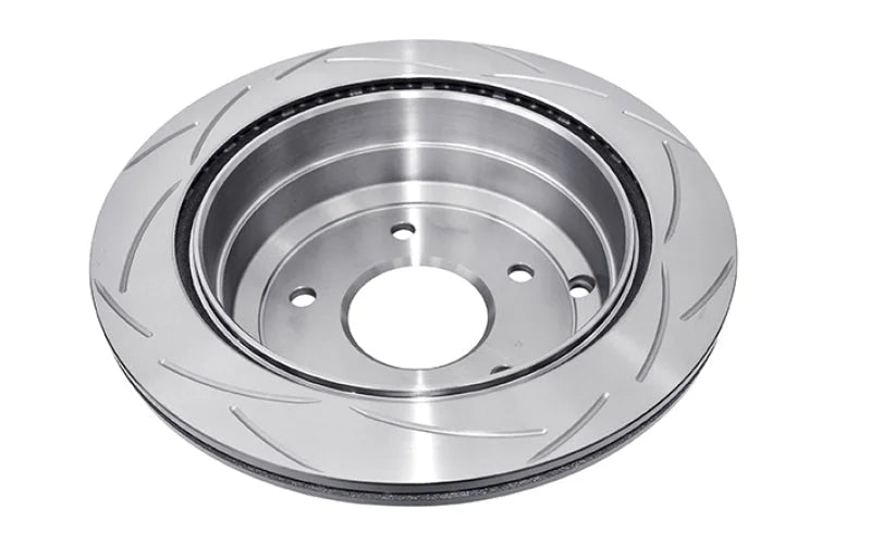 DBA 2005 Pontiac GTO T-Slot Uni-Directional Rear Slotted Rotor - Side View