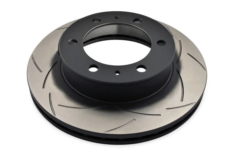 DBA 2008+ Toyota Hilux 4x4 Front Slotted Street Series T2 Brake Rotor - Side View