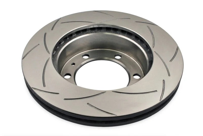 DBA 2008+ Toyota Hilux 4x4 Front Slotted Street Series T2 Brake Rotor - Back View