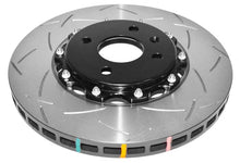 Load image into Gallery viewer, DBA 2012 Lotus Exige Front Slotted 5000 Series 2 Piece Rotor Assembled w/ Black Hat - Main Product View