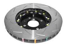 Load image into Gallery viewer, DBA 2012 Lotus Exige Front Slotted 5000 Series 2 Piece Rotor Assembled w/ Black Hat - Side View
