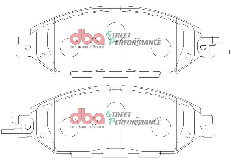 DBA 2013 Infiniti JX35 Front SP Performance Brake Pads - Installation View