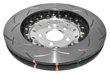 Load image into Gallery viewer, DBA 2014+ Audi RS Q3 5000 Fully Assembled 2-Piece Clear Anodized Rotor Hat T3 Slotted KP Front - Installation View