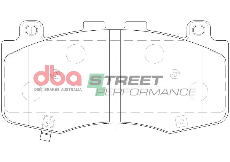 DBA 2017+ Jeep Grand Cherokee SP Performance Front Brake Pads - Installation View