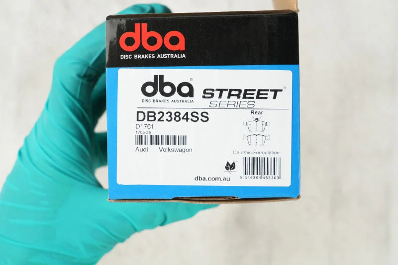 DBA 2018 Audi Q2 Street Series Front Brake Pads - Side View