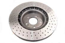 Load image into Gallery viewer, DBA 2018 Kia Stinger w/ Brembo Brakes Front Drilled &amp; Dimpled 4000 Series Rotor - Back View