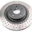 Load image into Gallery viewer, DBA 2018 Kia Stinger w/ Brembo Brakes Front Drilled &amp; Dimpled 4000 Series Rotor - Additional View 5