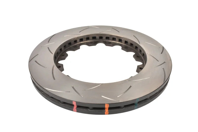 DBA 2021+ Dodge Challenger Hellcat 5000 Series 2-Piece T3 Slotted Front Brake Rotor w/M6  Nuts - Side View