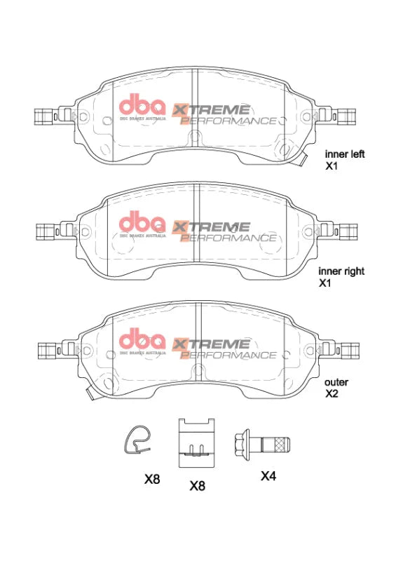 DBA 2022+ Ford Ranger Rear Xtreme Performance Brake Pads - Installation View