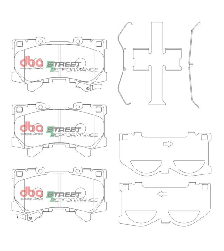 DBA 2022 Lexus LX600 Front SP Performance Brake Pads - Additional View 5