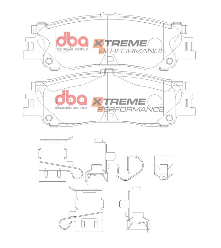 DBA 2022+ Toyota Landcruiser 300 Series XP Xtreme Performance Rear Brake Pads w/ Shims & Clips - Additional View 6