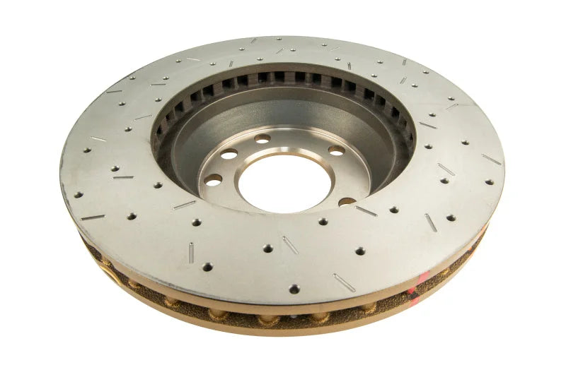 DBA 3/06-08 Audi Q7 Front Drilled & Slotted 4000 Series Rotor - Back View