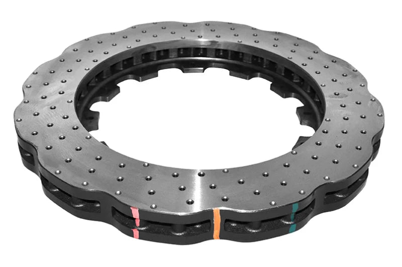 DBA 5000 Series Drilled Front Brake Disc fits Audi RS3 - Back View