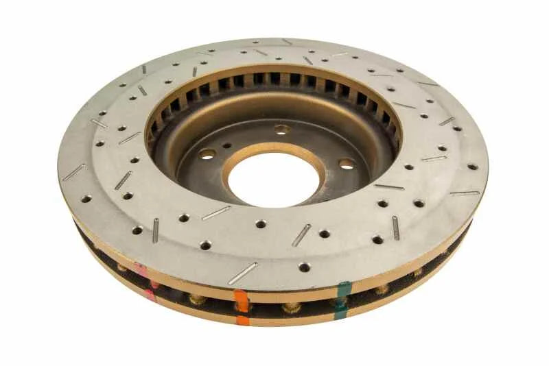 DBA 7/90-96 Turbo/6/89-96 Non-Turbo 300ZX Front Drilled & Slotted 4000 Series Rotor - Side View