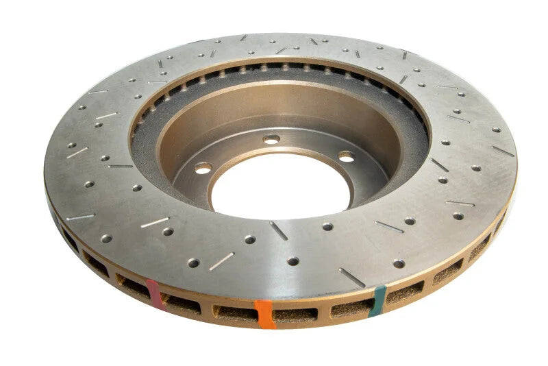 DBA 7/96+Toyota Landcruiser 90 Series Front Drilled & Slotted 4000 Series Rotor - Back View