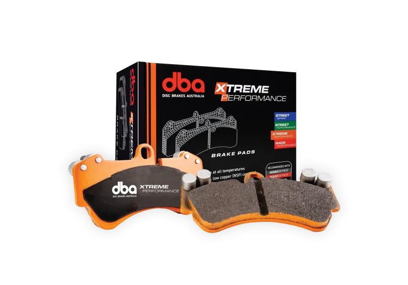 DBA 83-90 Toyota Land Cruiser XP Performance Front Brake Pads - Front - Installation View