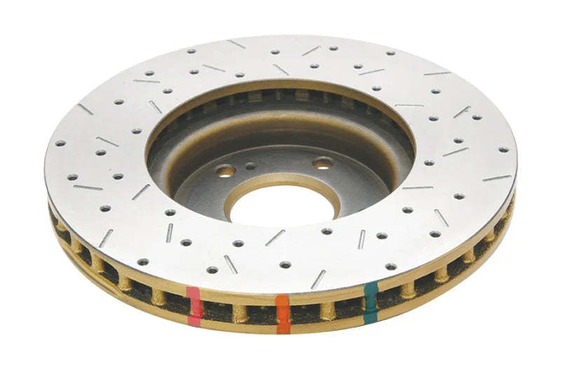 DBA 8/93-7/98 Nissan R33 GTST Front Drilled & Slotted 4000 Series Rotor - Side View