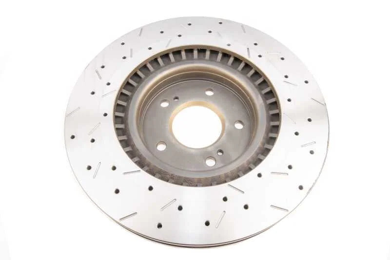 DBA 8/93-94 Nissan Skyline R32 GT-R/95-7/98 R33 & R34 GT-R Front Drilled & Slotted 4000 Series Rotor - Side View