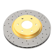 Load image into Gallery viewer, DBA 90-01 Acura Integra Rear Street Series Drilled &amp; Slotted Rotor w/Gold Hat - Additional View 5
