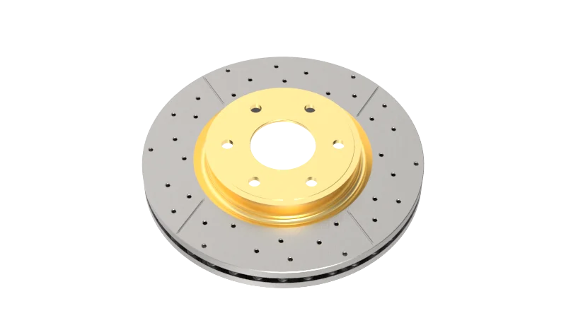 DBA 90-01 Acura Integra Rear Street Series Drilled & Slotted Rotor w/Gold Hat - Additional View 5