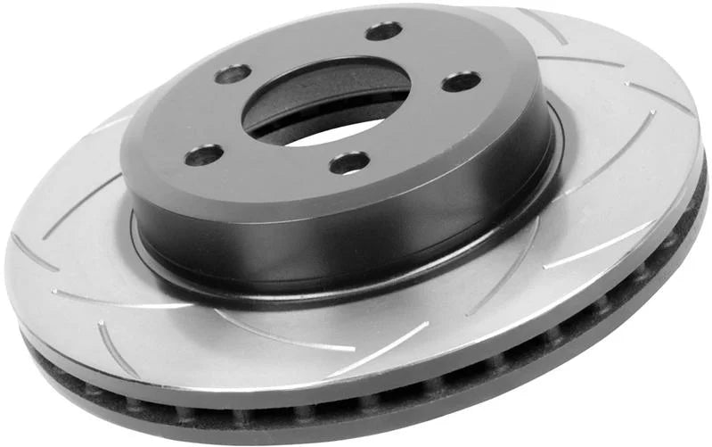 DBA 90-92 Toyota Land Cruiser Front Street Series Slotted Brake Rotor - Side View