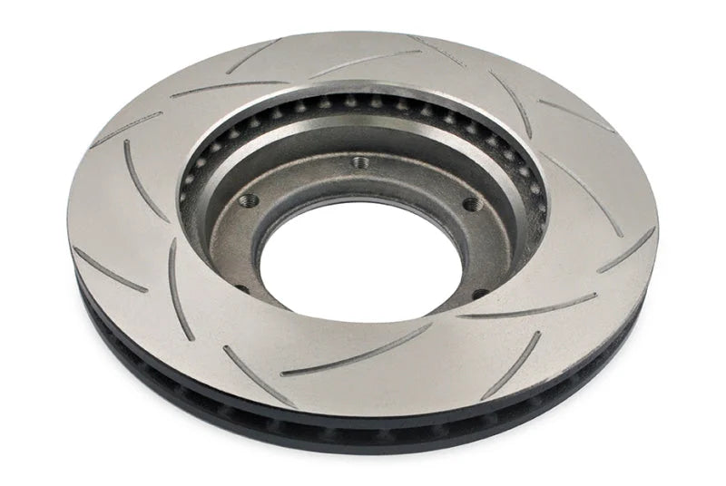 DBA 90-92 Toyota Land Cruiser Front Street Series Slotted Brake Rotor - Back View