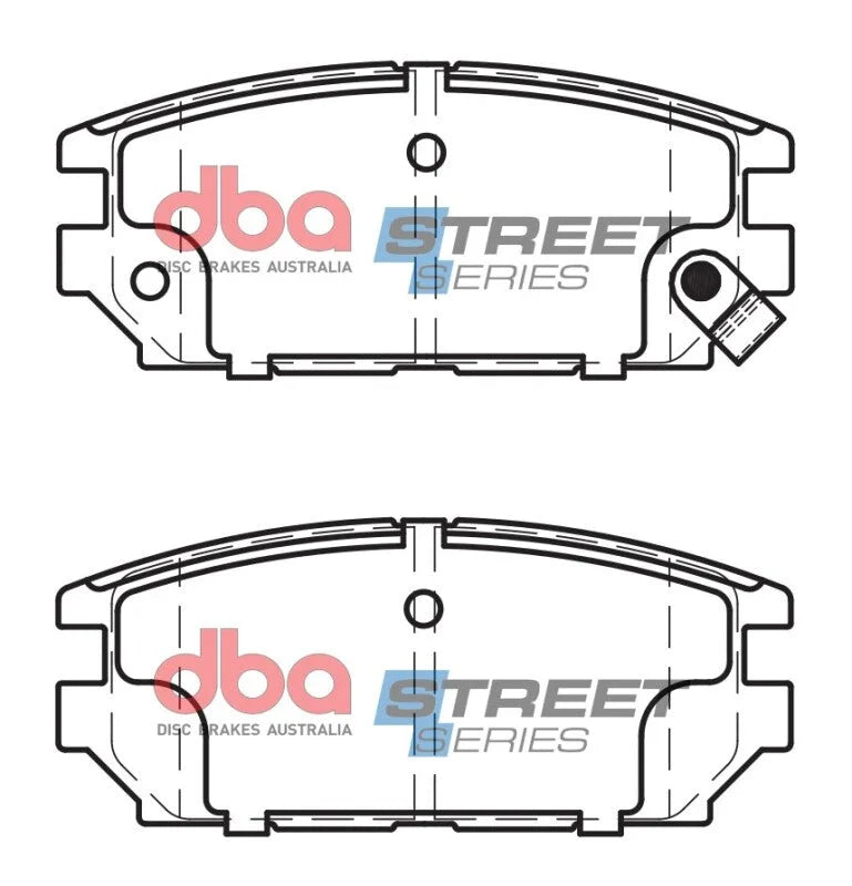 DBA 91-93 Mitsubishi 3000GT VR-4 (AWD) Rear Street Series Brake Pads - Installation View
