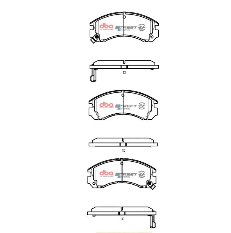 DBA 91-96 Dodge Stealth FWD Front SSEV Street Series Brake Pads - Installation View