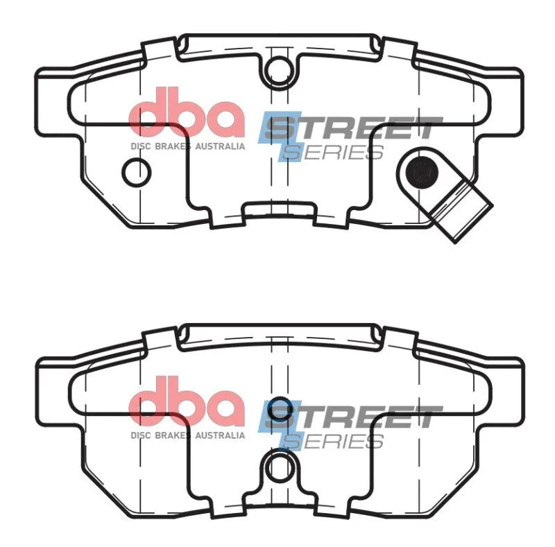 DBA 92-00 Honda Civic Si Street Series Rear Brake Pads - Additional View 5
