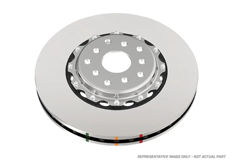 DBA 95-97 Porsche 911 Carrera Front T3 5000 Series Uni-Directional Slotted Rotor w/ Black Hat - Side View