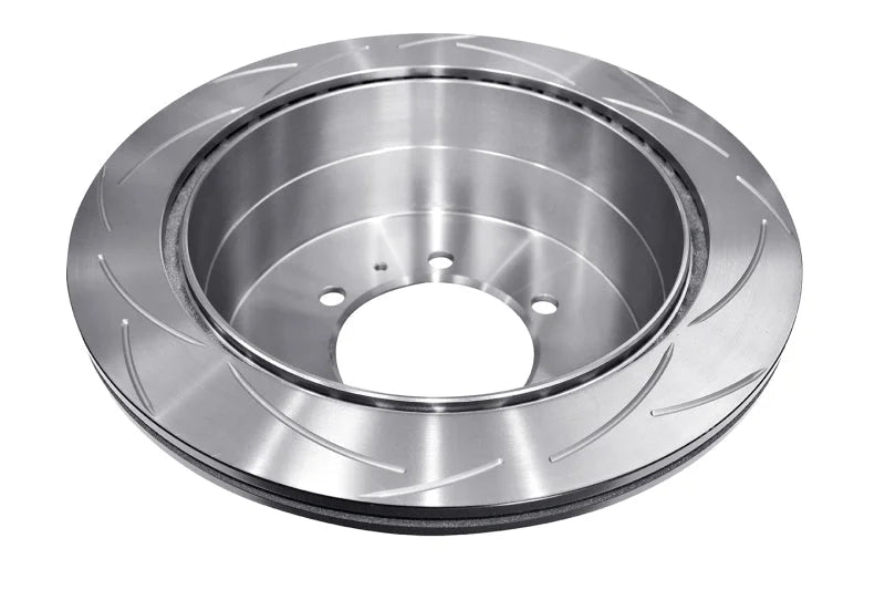 DBA 96-97 Lexus LX450 / 8/92+ Toyota Landcruiser 80 Series Rear Slotted Street Series Rotor - Back View