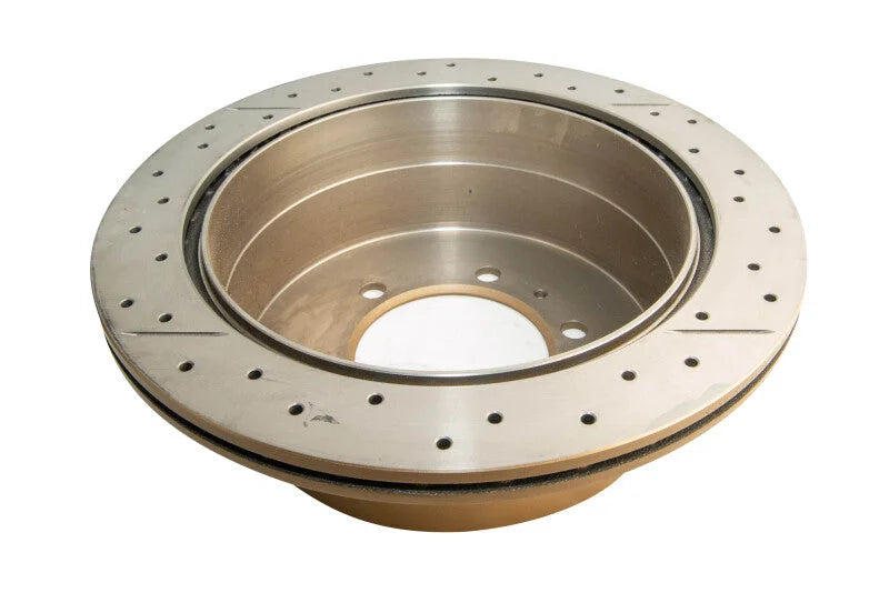 DBA 96-97 Lexus LX450 / 8/92+ Toyota Landcruiser Rear Drilled & Slotted Street Series Rotor - Back View