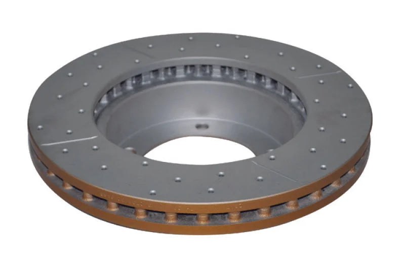 DBA 98-05 Lexus LX 470 / 98+ Toyota Landcruiser 100 Series Front Drilled & Slotted 4000 Series Rotor - Back View