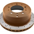 Load image into Gallery viewer, DBA 98-05 Lexus LX470/98+ Toyota Landcruiser 100 Series Front Drilled &amp; Slotted Street Series Rotor - Main Product View