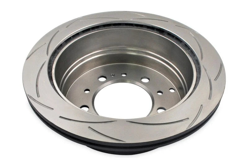 DBA 98-06 Toyota 100 Landcruiser 4x4 Survival T2 Slotted Rear Brake Rotor - Back View