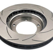 Load image into Gallery viewer, DBA 98-06 Toyota 70 Landcruiser (Reverse Mount) 4X4 Survival T2 Slotted Front Brake Rotor - Back View