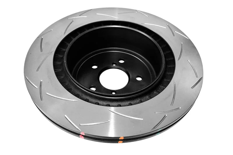 DBA 98-06 WRX Upgrade to STi Calipers w/ Standard 170mm Handbrake Rear Slotted 4000 Series Rotor - Side View