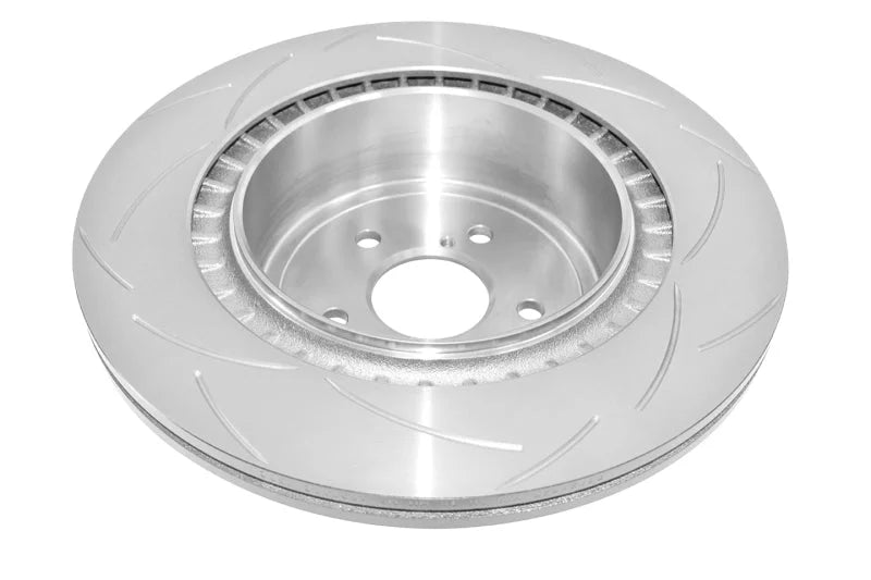 DBA 98-06 WRX Upgrade to STi Calipers w/ Standard 170mm Handbrake Rear Slotted Street Series Rotor - Side View