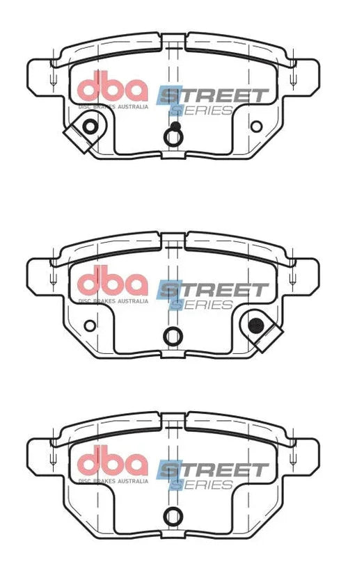 DBA B Type/E Type Street Series Rear Brake Pads fits 2011 2014-2017 Lexus CT200H / 2009 Pontiac Vibe AWD / 2011 Scion TC /...
