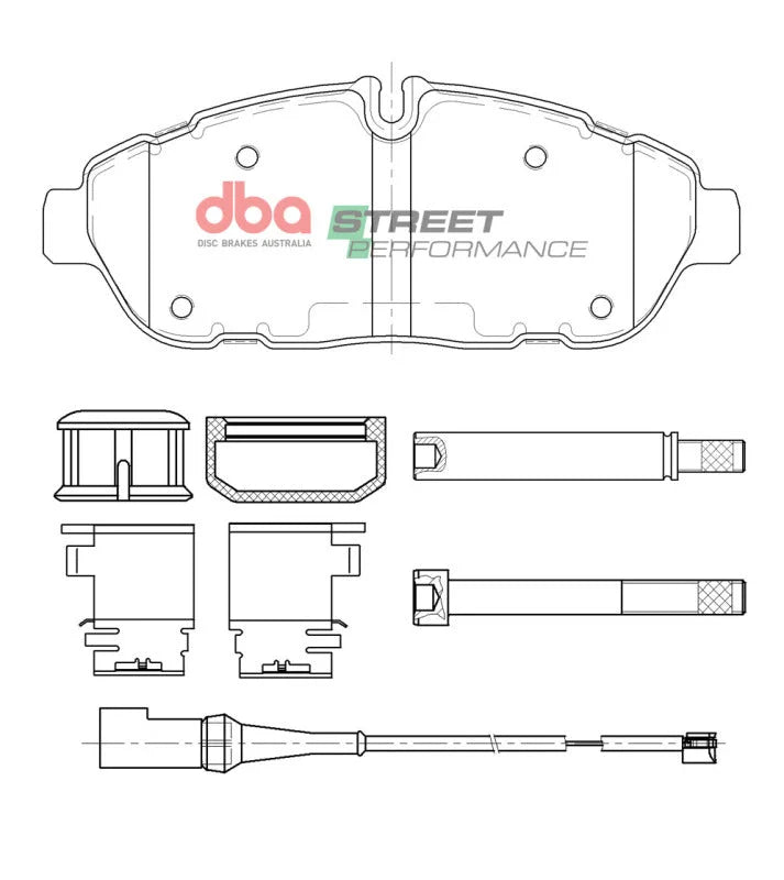 DBA Front SP Performance Brake Pads (6 Lug) fits 2021 2022 Ford Transit-150 AWD / 2022 Ford Transit-250 / 2021 2022 Ford T...