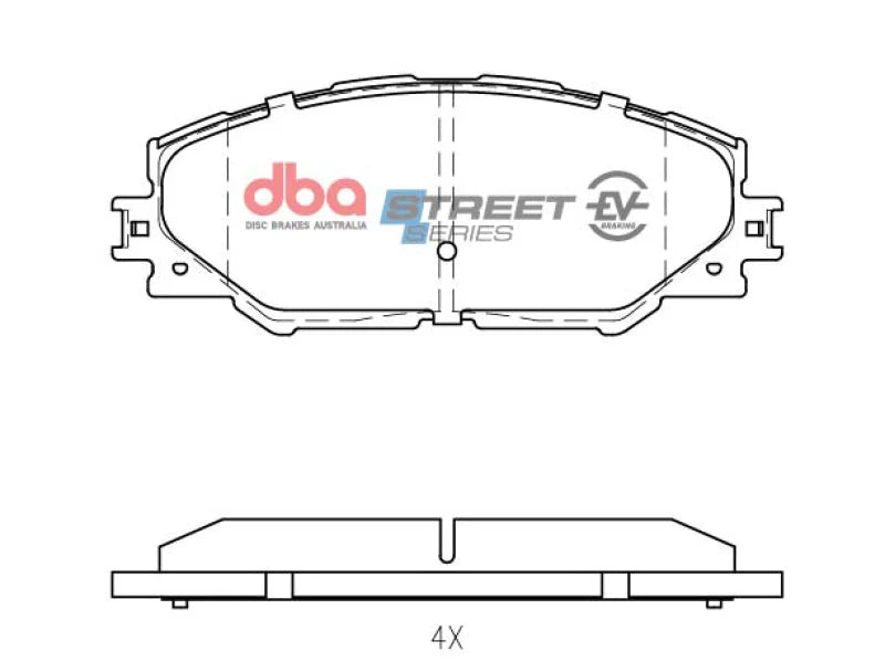 DBA Front SSEV Street Series Brake Pads fits 2009-2010 Pontiac Vibe BASE 2.4L AWD / 2011-2016 Scion Im / TC / 2006-2019 To...